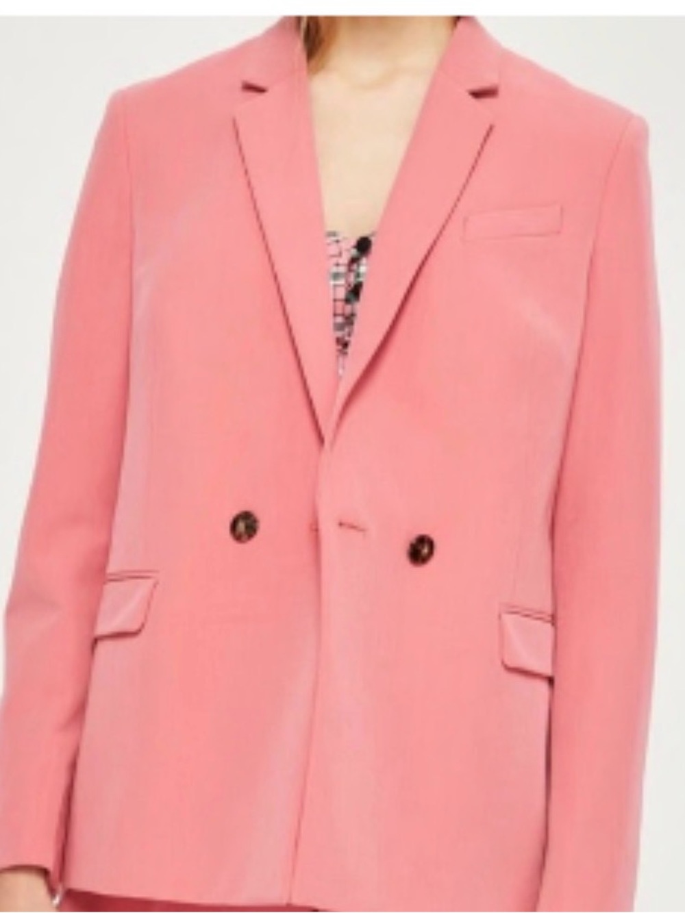 Top Shop Pink Double-Breasted Women's Blazer Sz 6